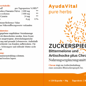 Zuckerspiegel Bittermelone und Artischocke plus Chrom² -  Pure Herbs