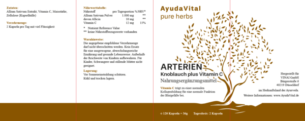 Arterien Knoblauch plus Vitamin C* -  Pure Herbs – Bild 3
