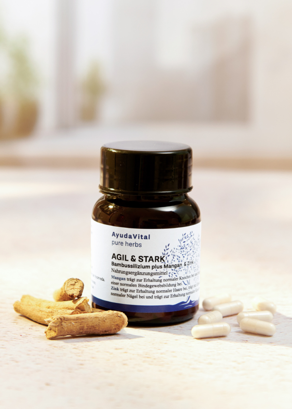 Agil & Stark Bambussilizium plus Mangan & Zink - Pure Herbs – Bild 2