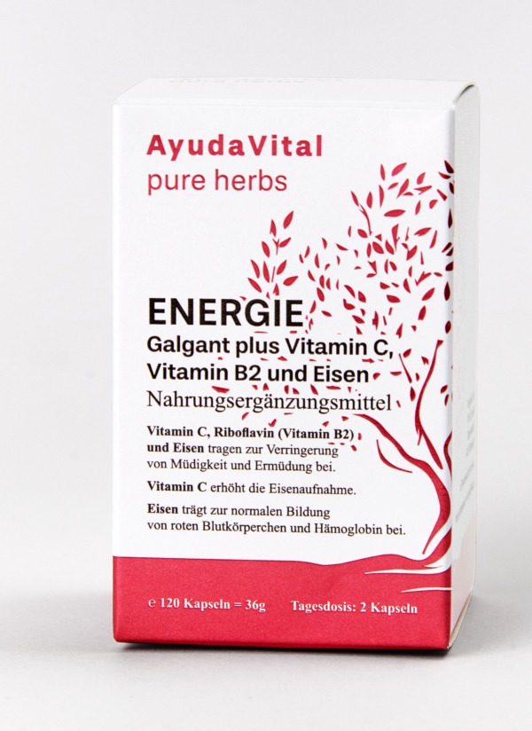 Energie Galgant plus Vitamin C, Vitamin B2 und Eisen -  Pure Herbs